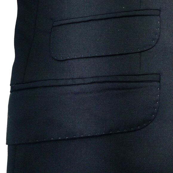 Ben Sherman Blazer BLACK Wool Ticket Pocket 2 Vent 40 Sport Coat Preppy Career - Picture 4 of 15